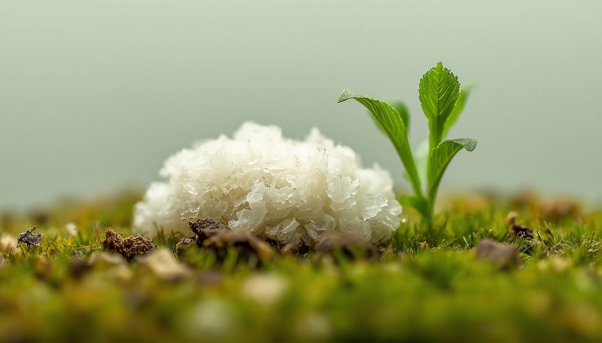 White fuzzy mould on damp propagation moss beside a healthy cutting